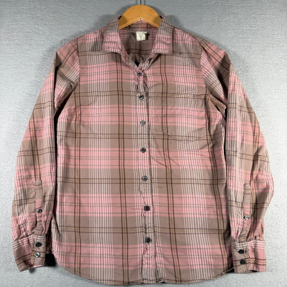 J.Crew‎ The Perfect Shirt Womens Pink Brown Plaid Cotton Button Down 30519 S